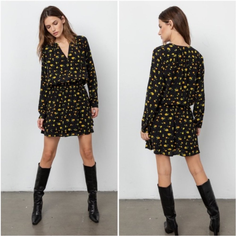 RAILS Jasmine Dress in Yellow Roses Print, S - Picture 4 of 13